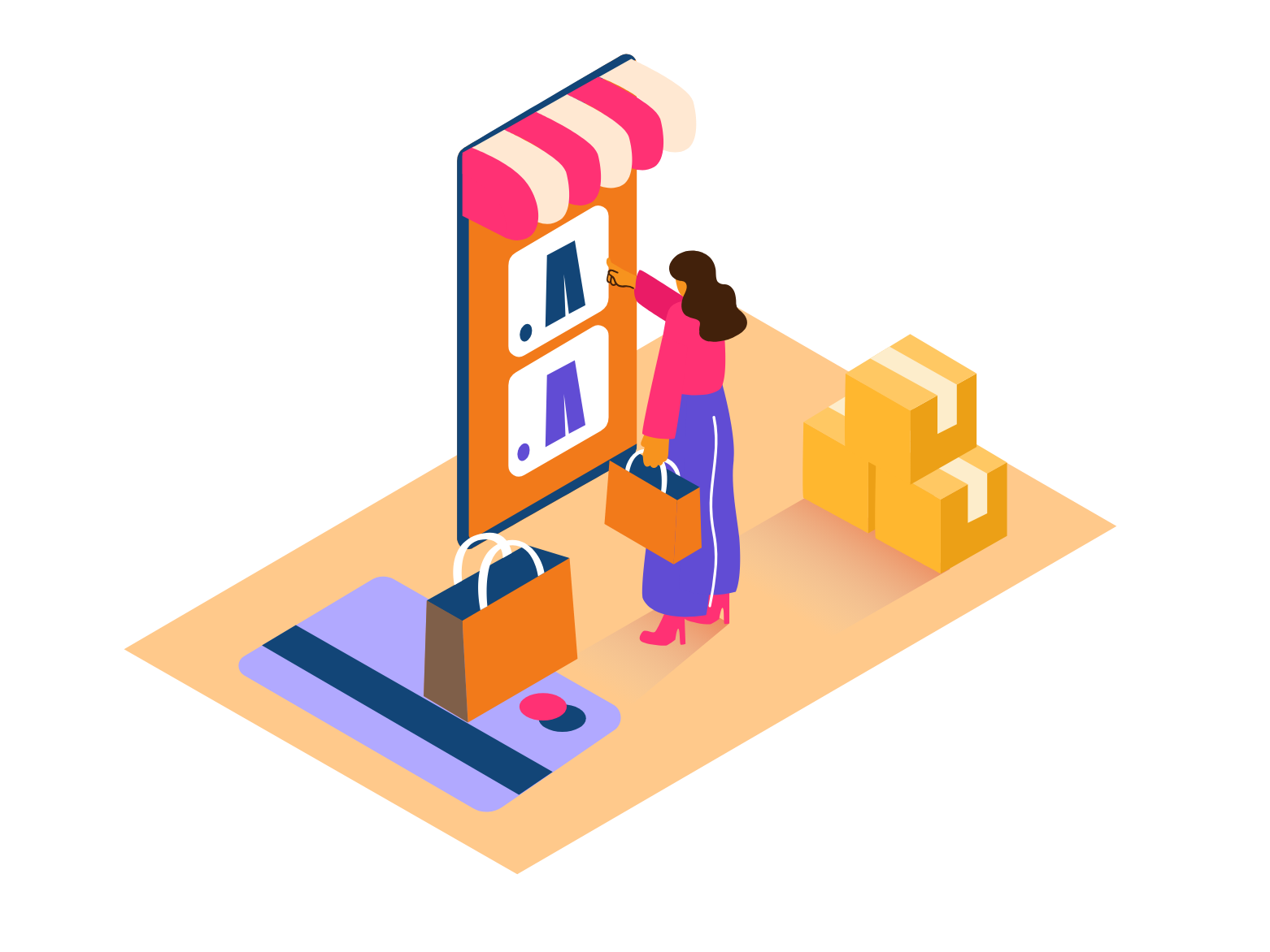 online shopping illustration